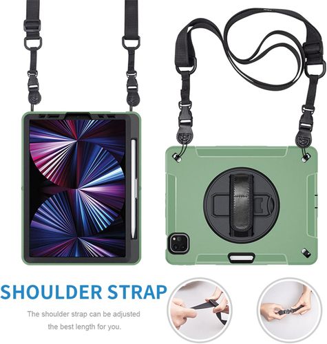 Etui do iPad Pro 3/2/1 11" z Podstawką i Paskiem na Ramię Zielony na Arena.pl