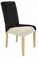 Pokrowiec Na Krzesło Czarny Welur Elastyczny