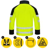 POLAR ROBOCZY męski Odblaskowy Bluza polarowa męska Ocieplana żółta BHP