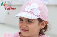 Tutu czapka z daszkiem dla dziewczynki na lato brudny róż UV +30 46-48