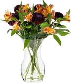 Wazon szklany na kwiaty dekoracyjny duży 2.4L 25x14 cm przezroczysty