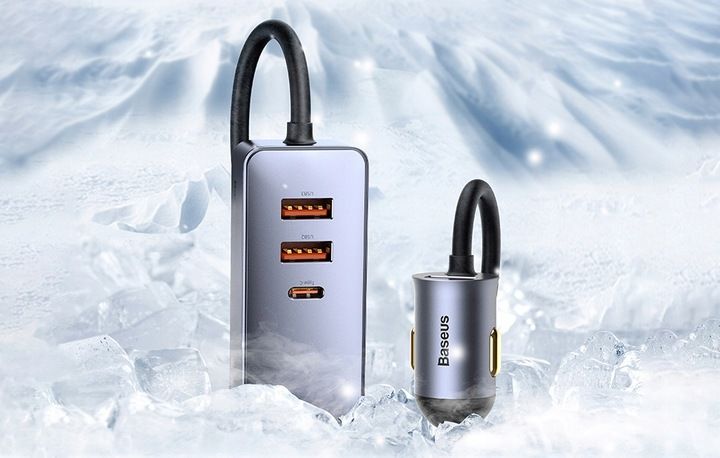 Ładowarka samochodowa Baseus Share Together 2x USB, 2x USB-C, 120W zdjęcie 15