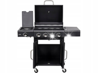 GRILL GAZOWY OGRODOWY DUŻY RUSZT LUND 4+1 14,4KW + POKROWIEC I REDUKTOR