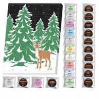 Kalendarz Adwentowy DUŻY 24 smaki KAWA HERBATA zestaw prezentowy na ŚWIĘTA