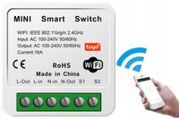 MINI PRZEŁĄCZNIK DOPUSZKOWY WiFi 2 CH 16A TUYA