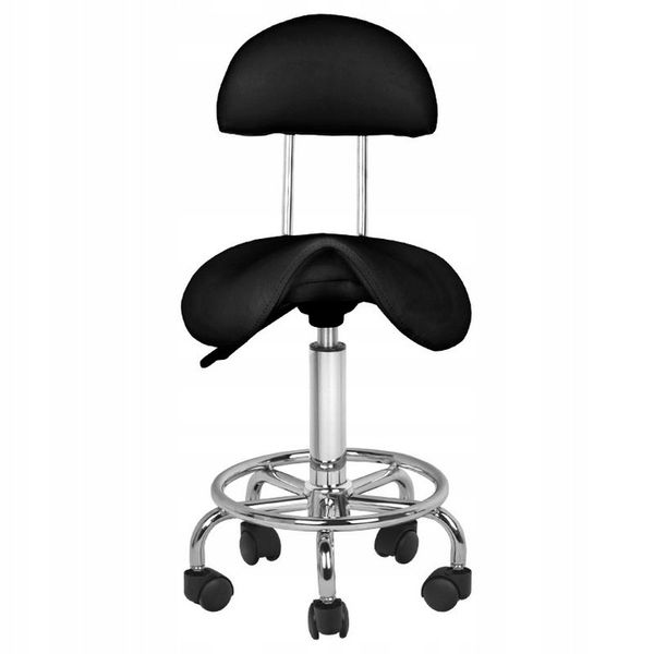 Taboret kosmetyczny 6001 czarny zdjęcie 2