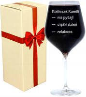 MEGA DUŻY Kieliszek do wina Krosno XXL 860 ml GRAWER gratis, na prezent
