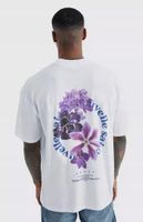 T-SHIRT KOSZULKA BIAŁA KLASYCZNA NADRUK KRÓTKI RĘKAW BAWEŁNA LUŹNA BOOHOO S