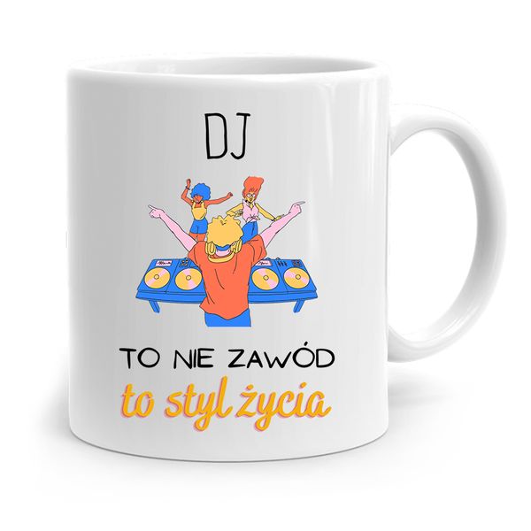 Dla Dja Muzyka Kubek To Nie Zawód To Styl Życia Z Nadrukiem Ze Zdjęciem zdjęcie 1