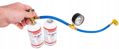 ZESTAW DO NAPEŁNIANIA KLIMATYZACJI AUT 2x GAZ R134A USZCZELNIACZ CZYNNIK na Arena.pl