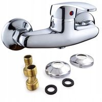 BATERIA ŁAZIENKOWA NAŚCIENNA KRAN DO KABINY PRYSZNICOWEJ PRYSZNIC NATRYSK