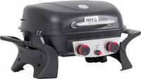 GRILL GAZOWY TURYSTYCZNY OGRODOWY 5KW DWUPALNIKOWY Z POKRYWĄ CZARNY YATO
