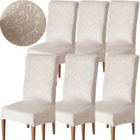 ZESTAW 6 SZT POKROWIEC NA KRZESŁO WELUR WYDŁUŻONY