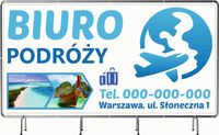 BANER REKLAMOWY 300x150cm dużo wzorów projekt w cenie biuro podróży