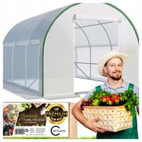 Duży Tunel Ogrodowy Foliowy SZKLARNIA MOSKITIERA 3m Wzmocniony PREMIUM