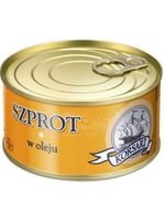 Konserwa rybna w puszce szprot w oleju turystyczna do pasty rybnej korsarz 330g