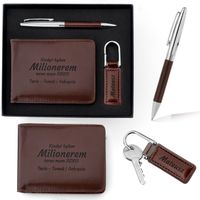 Zestaw upominkowy PORTFEL BRELOK DŁUGOPIS + GRAWER