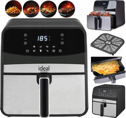 FRYTKOWNICA BEZTŁUSZCZOWA IDEAL AIR FRYER FRYTOWNICA 1800W DUŻA MISA na Arena.pl