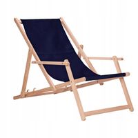 Leżak drewniany z podłokietnikami ogrodowy San-Drew TP04