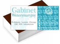 Wizytówki firmowe reklamowe 200 szt różne wzory GABINET WETERYNARYJNY