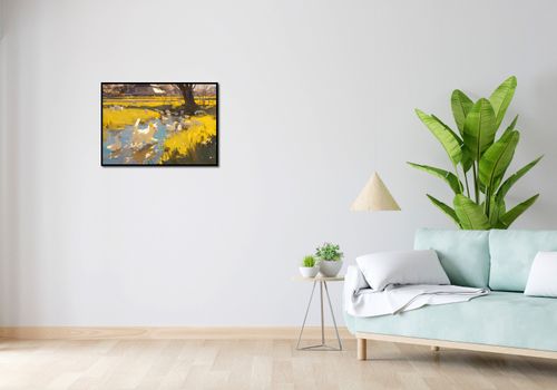 Plakat 70x50cm Słońce na Wsi na Arena.pl