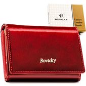 portfel damski skórzany rh-30-1-sh-r-5241 red