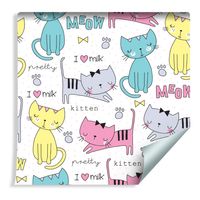 Tapeta Dla Dzieci - Kolorowe Urocze Kotki