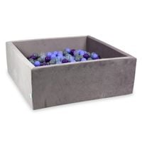 Suchy basen z piłeczkami 600 sztuk 110x110x40 Velvet lila (przezroczyste, wrzosowe, fioletowe, szare)