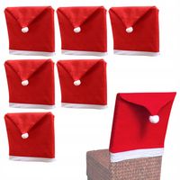 6x POKROWIEC NA KRZESŁO CZAPKA ŚW. MIKOŁAJA ŚWIĘTA OZDOBA OPARCIA KRZESŁA