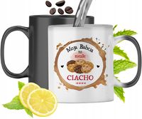 Kubek Magiczny Dla Babci Czarny Zmieniający Kolor Z Nadrukiem Ze Zdjęciem
