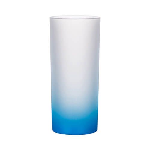 Szklanka 200 ml szroniona do sublimacji - błękitny gradient zdjęcie 1