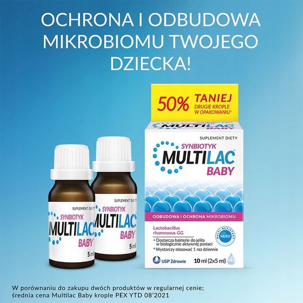 MULTILAC BABY synbiotyk dla dzieci krople 2x5ml zdjęcie 6