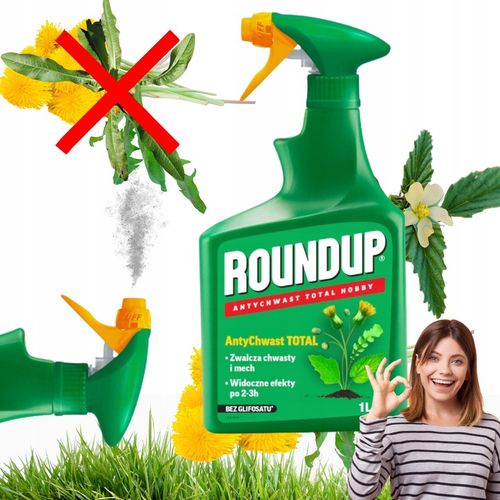 Silny Środek na Chwasty Roundup AntyChwast Środek Chwastobójczy 1L na Arena.pl