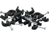 Uchwyt kabla 10mm czarny okrągły