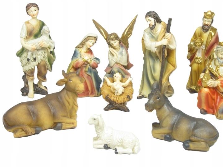 CUDOWNE Figurki do Szopki KOLOROWE, 11-części - maks. 7,0cm wysokie zdjęcie 6