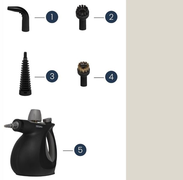 MYJKA PAROWA PAROWNICA NA PLUSKWY CZYŚCIK CIŚNIENIOWY 1000W 3BAR 8 KOŃCÓWEK zdjęcie 5