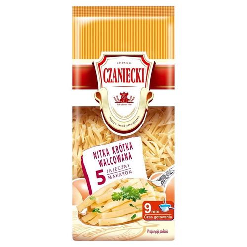 Czaniecki Makaron 5 jajeczny nitka krótka walcowana 250 g na Arena.pl