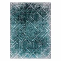 RUG/LU/WELLI/RHOMBUS/GREY+GREEN/140x190