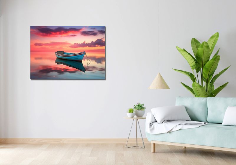 Obraz 100x70cm Spokój przed Połowem zdjęcie 2