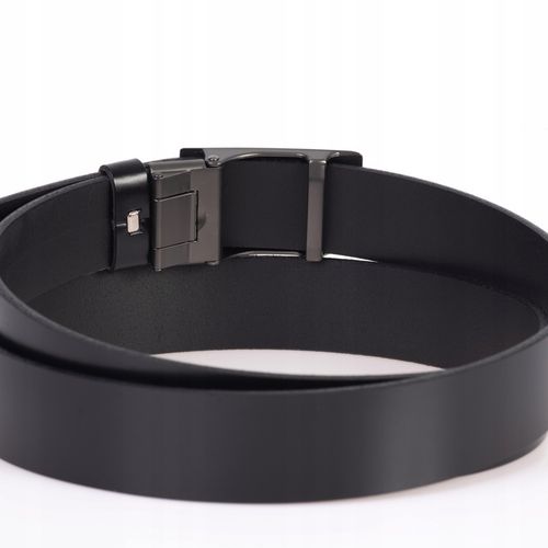 Pasek SKÓRZANY męski SEPHER Automat CZARNY spodni na Arena.pl