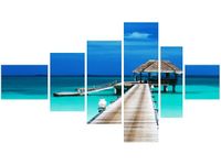 100CM 180CM OBRAZ 6 ELEM DOMEK TROPIKACH ŚCIENNY