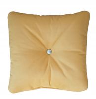 Poduszka dekoracyjna ozdobna welur jasiek żółty