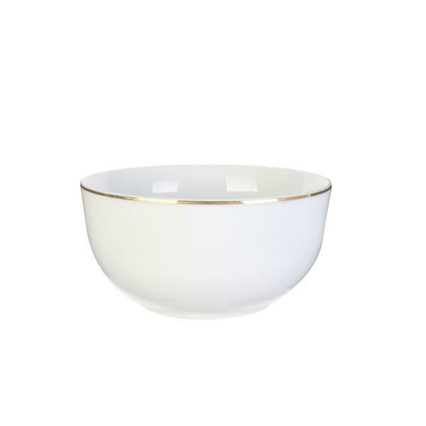 Miska Pearl Gold 500 ml biała zdjęcie 1