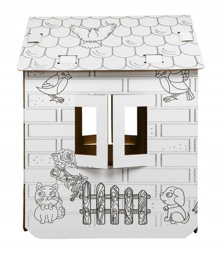 Domek XXL z końmi kolorowanka 3D dla dzieci na Arena.pl