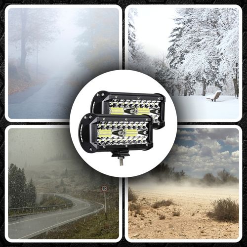 ZESTAW LAMPA ROBOCZA HALOGEN SAMOCHODOWY QUAD 2x 120W MOCNY LED CREE IP68 na Arena.pl