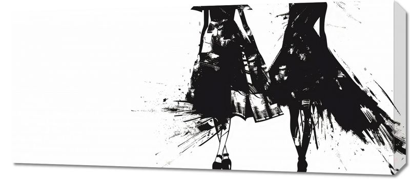Obraz 90x40cm Atramentowy Przerys zdjęcie 1
