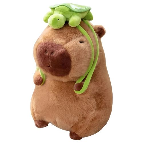 KAPIBARA PLUSZOWA MASKOTKA 50CM ZABAWKA Z PLECAKIEM ŻÓŁWIK MIĘKKA PLUSZAK na Arena.pl