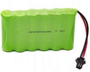 AKUMULATOR BATERIA 7.2V 2000 mAh ZAPAS DO AUTA RC zdjęcie 1