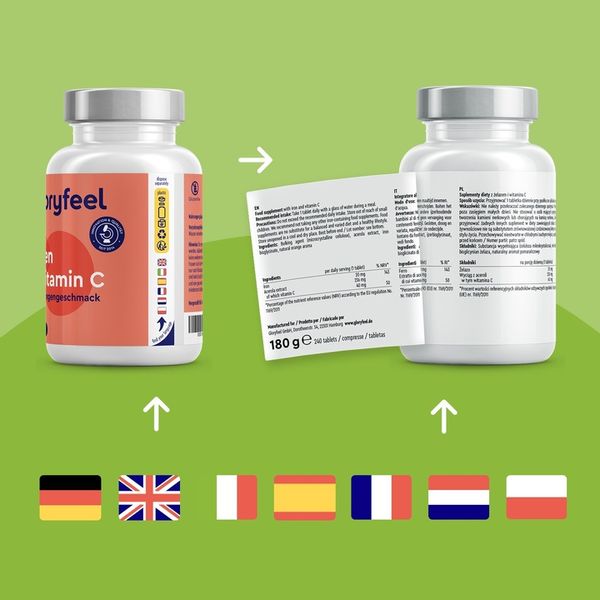 ŻELAZO + WITAMINA C KWAS ASKORBINOWY na odporność 240 tabletek gloryfeel zdjęcie 3