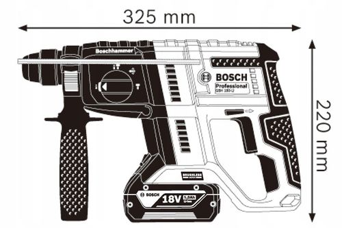 Młot udarowy SDS Plus 18V akumulatorowe 850W Bosch 2J GBH 180 na Arena.pl